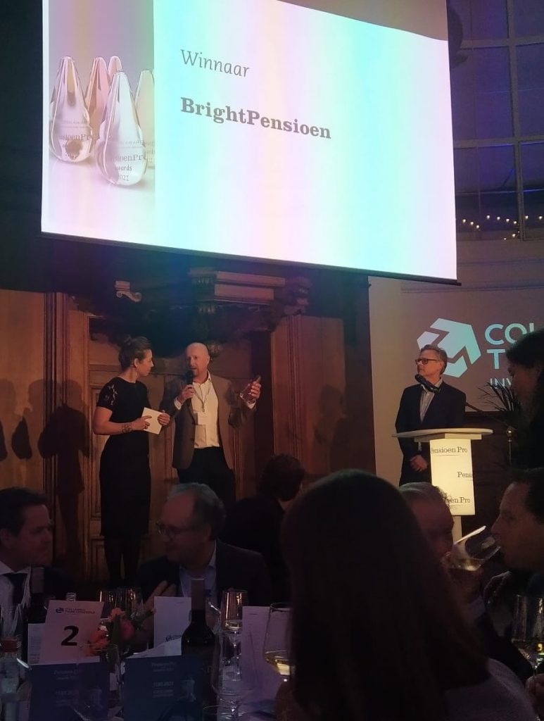 BrightPensioen wint communicatie award tijdens Pensioen Pro Awards 2021